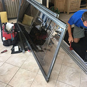 sliding glass door frame repair Hollywood
